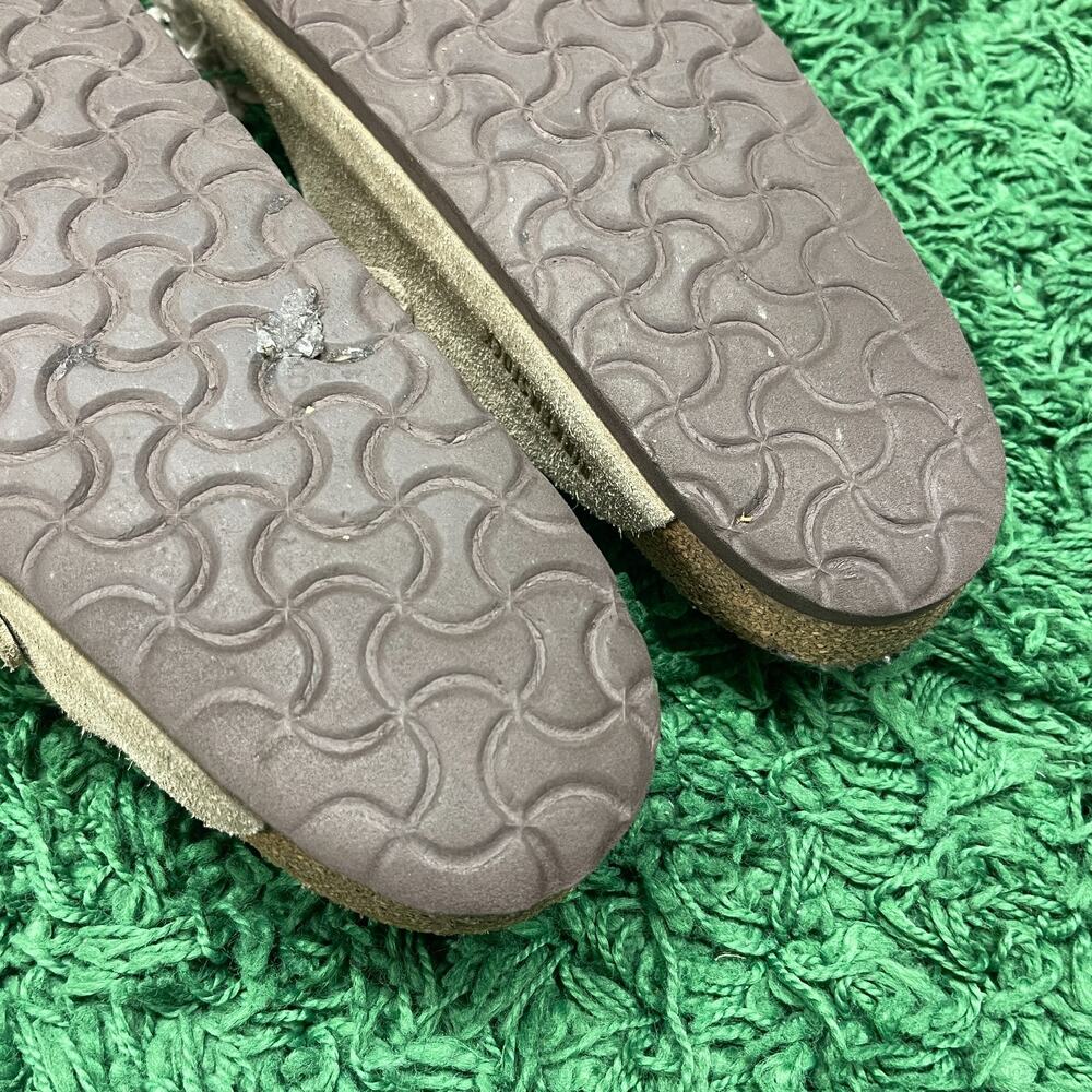 Birkenstock Boston Suede Taupe Soft Footbed Clogs Men's size 43 US 10 Pre Owned - Picture 9 of 13